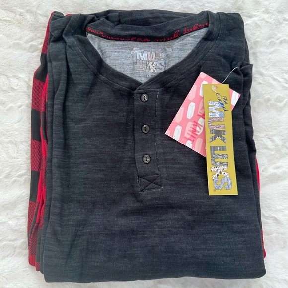 The Original Muk Luke Red Buffalo Check Men’s Pajama Set - Picture 5 of 8